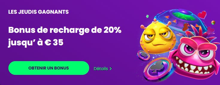 Rocket Casino bonus jeudi
