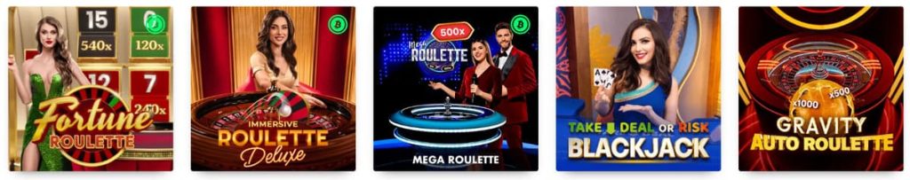 Rocket Casino jeux live