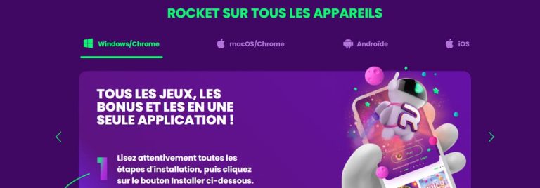 Rocket Casino plateforme